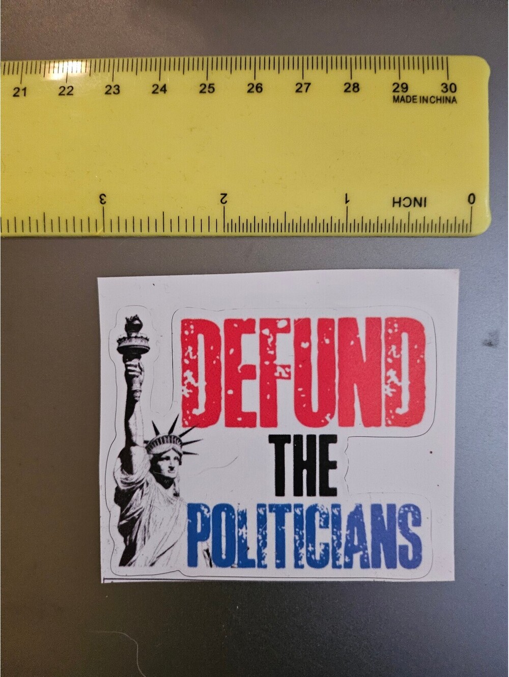 Defund the Politicians - vinyl Sticker - for laptop/bottle/etc - NEW
